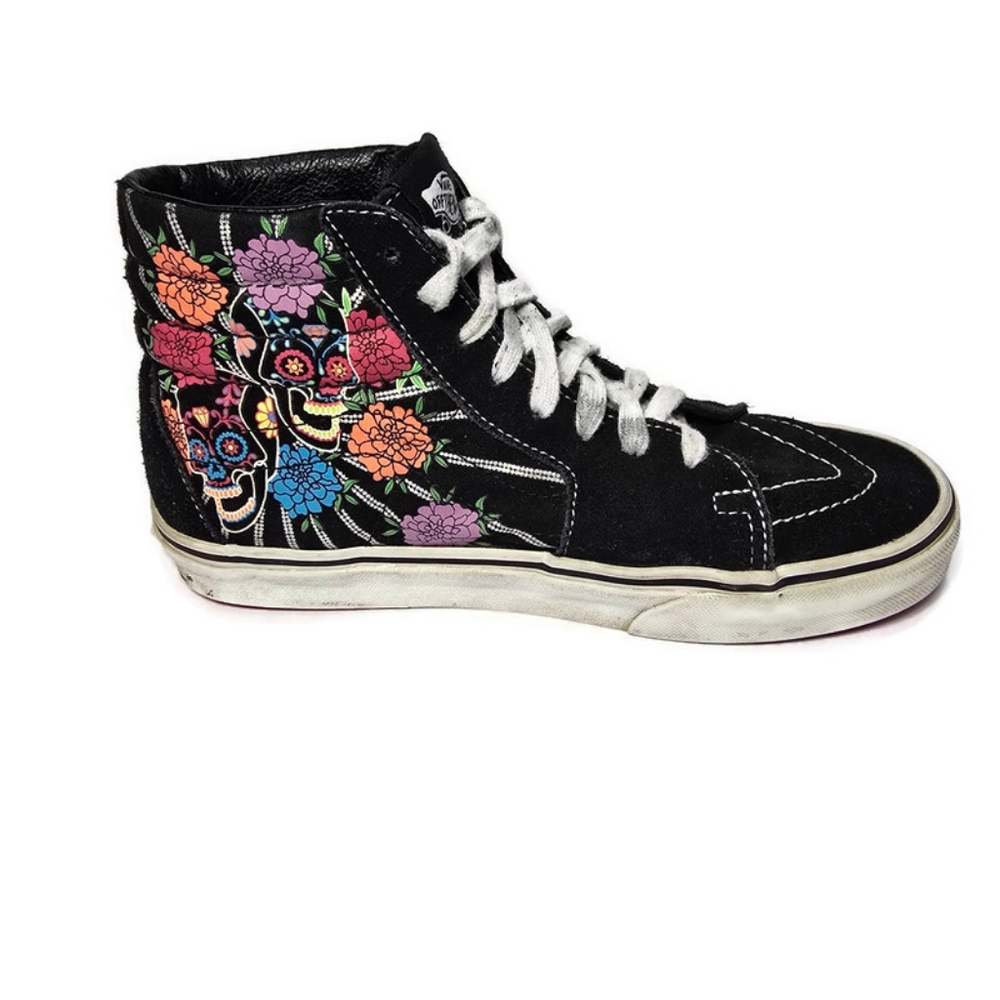 Vans Unisex Sk8-Hi Dia De Los Muertos Day of the Dead Glow in the Dark, - Picture 14 of 16